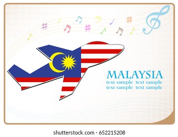plane icon made from the flag of Malaysia