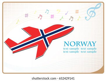 plane icon made from the flag of Norway