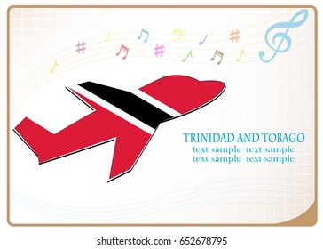 plane icon made from the flag of Trinidad and Tobago