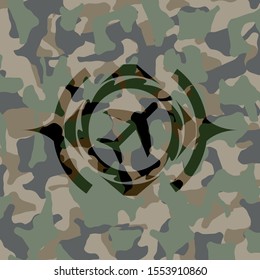 plane icon on camo texture