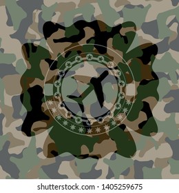 plane icon on camouflage pattern