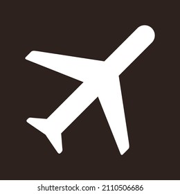 Plane icon on dark background