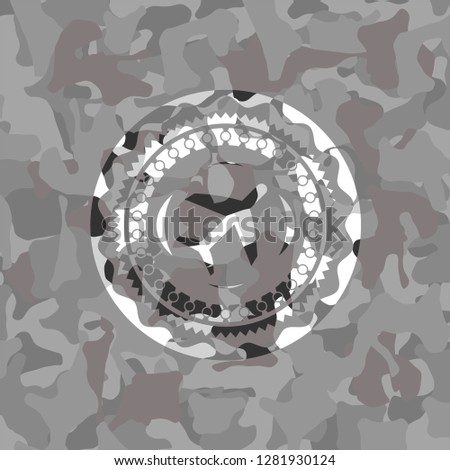 plane icon on grey camo texture