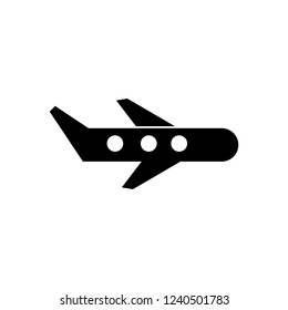 Plane icon on white background, airplane vector Illustration