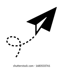 plane icon on white background