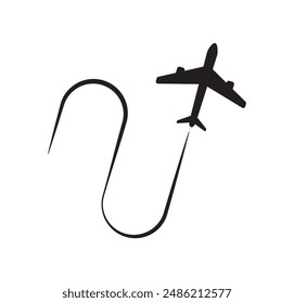 plane icon on white background