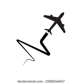 plane icon on white background