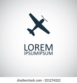 plane icon, on white background