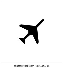 plane icon on white background