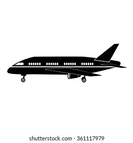 Plane icon on white background vector illustration for web or application 