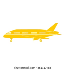 Plane icon on white background vector illustration for web or application 