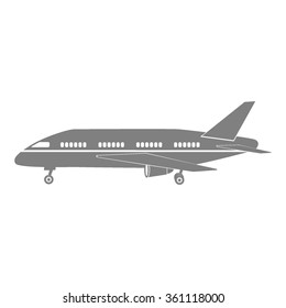 Plane icon on white background vector illustration for web or application 