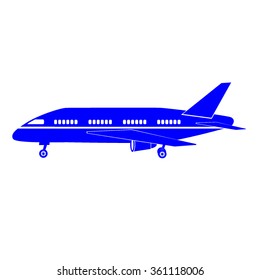 Plane icon on white background vector illustration for web or application 