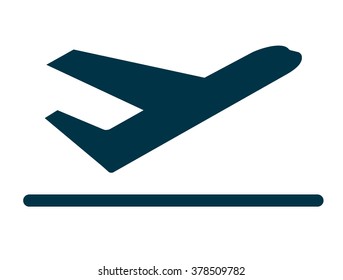 Plane icon on white background vector illustration 