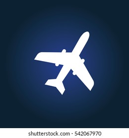 Plane icon on a white background