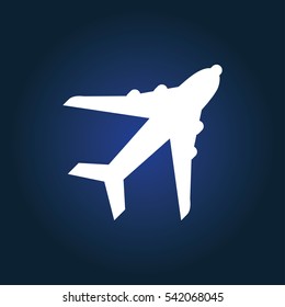 Plane icon on a white background