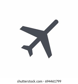 Plane Icon on white background vector illustration