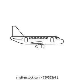 plane icon on white background