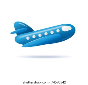 plane icon on white background