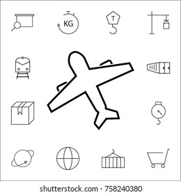 plane icon on white background