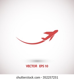 plane icon. One of set web icons