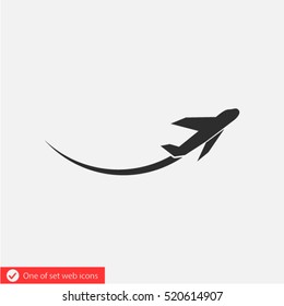 plane icon. One of set web icons