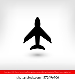 plane icon. One of set web icons
