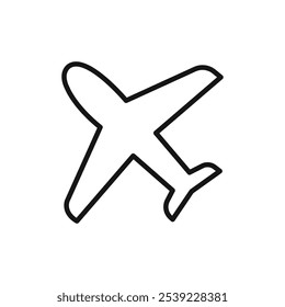 Plane icon outline collection or set in black and white