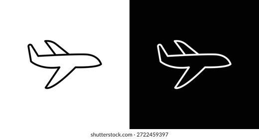 Esquema de icono plano y Vector lineal. icono de esquema e ilustración