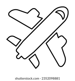 Plane Icon In Outline Style