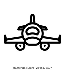 Plane icon in Outline Style. Line Art