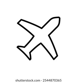 Plane icon Outline vector for web ui