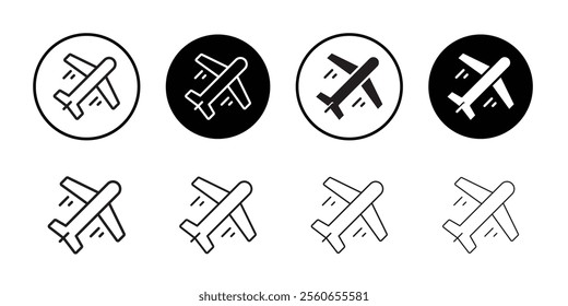 Plane icon Outline vector for web ui