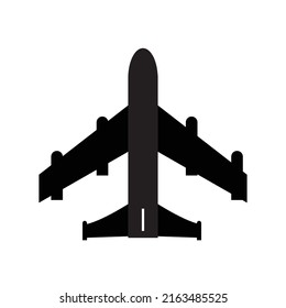 plane icon over white background