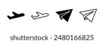 Plane icon set. Airplane icon vector. Flight transport symbol. Travel illustration. Holiday symbol