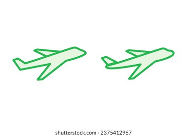 Plane icon set. Airplane icon vector. Flight transport symbol. Travel illustration. Holiday symbol