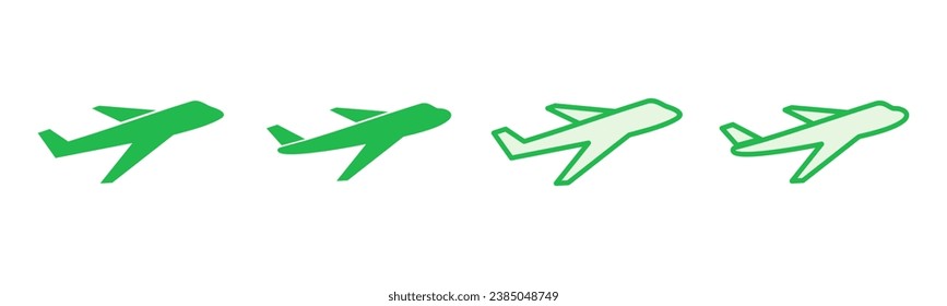 Plane icon set. Airplane icon vector. Flight transport symbol. Travel illustration. Holiday symbol