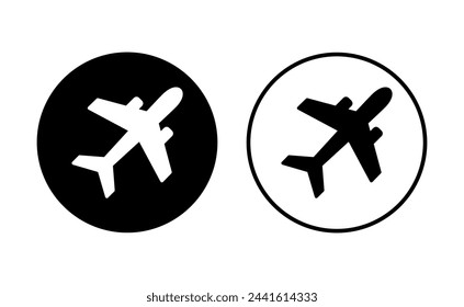 Plane icon set. Airplane icon vector. Flight transport symbol. Travel illustration. Holiday symbol