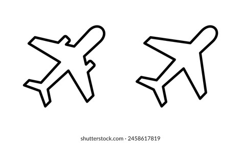 Plane icon set. Airplane icon vector. Flight transport symbol. Travel illustration. Holiday symbol
