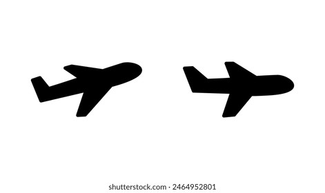 Plane icon set. Airplane icon vector. Flight transport symbol. Travel illustration. Holiday symbol