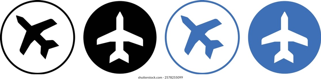 Plane icon set. airplane icon Set vector. Flight transport symbol
