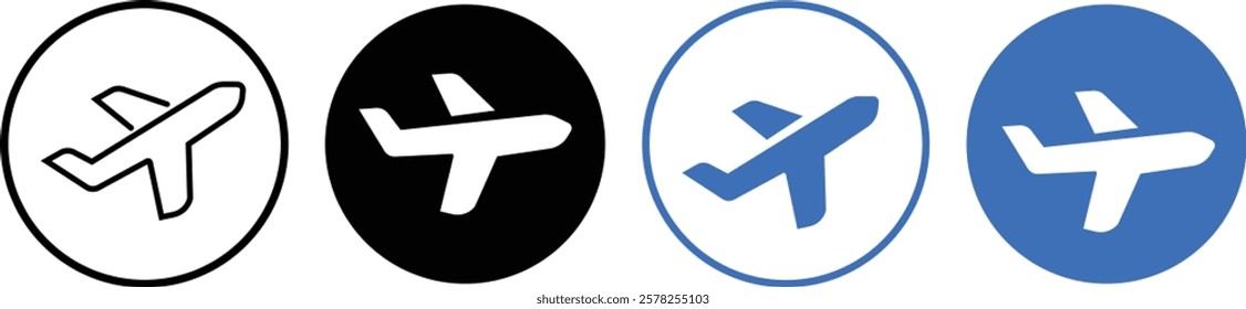 Plane icon set. airplane icon Set vector. Flight transport symbol
