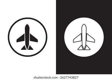 Plane icon set. Airplane icon vector. Flight transport symbol. Travel illustration. Holiday symbol
