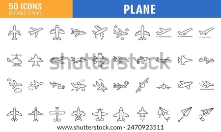 Plane icon set. Airplane icon vector. Flight transport symbol. Travel illustration. Holiday symbol