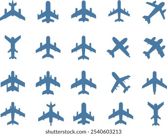 Plane icon set. Flight transport symbol. Airplane icon vector. Travel flat illustration.. Vector EPS 10