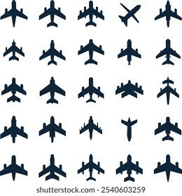 Plane icon set. Flight transport symbol. Airplane icon vector. Travel flat illustration.. Vector EPS 10