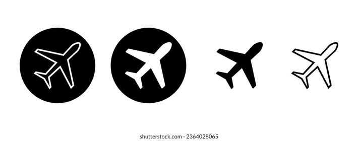 Plane icon set illustration. Airplane sign and symbol. Flight transport symbol. Travel sign. aeroplane