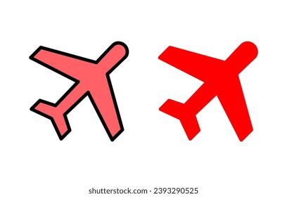 Plane icon set illustration. Airplane sign and symbol. Flight transport symbol. Travel sign. aeroplane