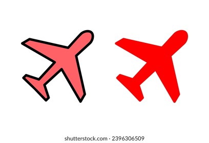 Plane icon set illustration. Airplane sign and symbol. Flight transport symbol. Travel sign. aeroplane