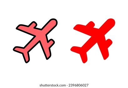 Plane icon set illustration. Airplane sign and symbol. Flight transport symbol. Travel sign. aeroplane